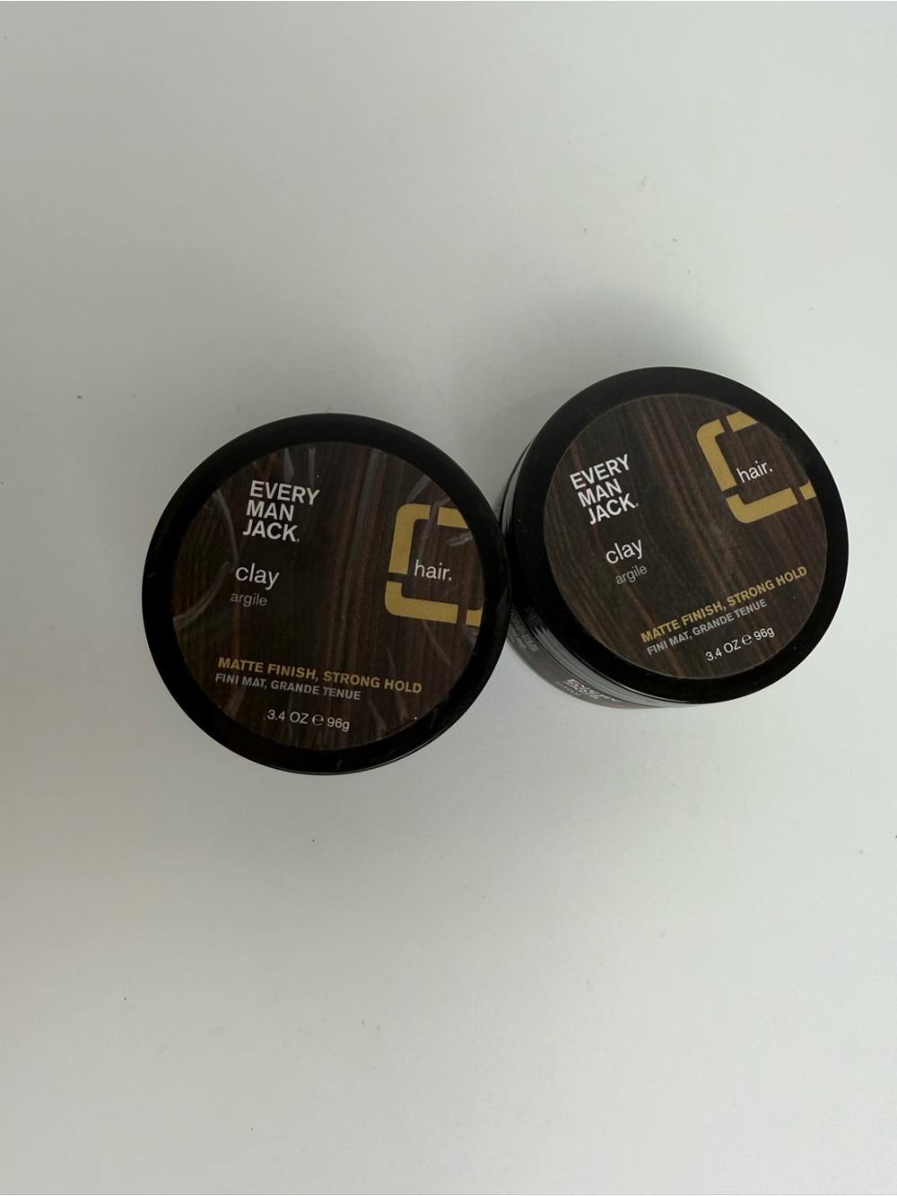 Every Man Jack Hair Clay Matte Finish Strong Hold 3.4 Oz (Hard To Find) Lot Of 2
